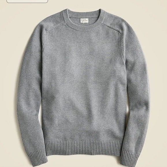 J. Crew Heritage cotton crewneck sweater in Heather steel gray Men's Large NWT - Picture 3 of 11